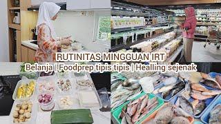 Rutinitas mingguan IRT di rumah minimalis  Belanja di warung sayur  Food preparation  Family time