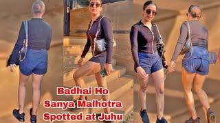 Badhai Ho Dangal Girl Sanya Malhotra Spotted at Juhu Exclusive  Varinder Chawla