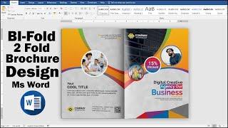 Bi-Fold Brochure Design in Ms Word  Printable 2 Fold Brochure Design in Ms Word Hindi Tutorial 