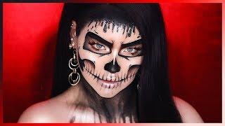 DRIPPING GLAM SKULL MAKEUP FOR HALLOWEEN