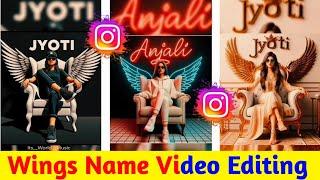 How To Create 3D Ai Wings Name Image  Trending Wings Name Video Editing  Bing Image Creator