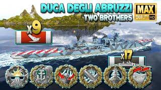 Cruiser Duca degli Abruzzi Win harder on map Two Brothers - World of Warships