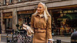 Elegantce London Street Style 2024 A Blend of Sophistication and Urban Chic. Cinematic High Quality