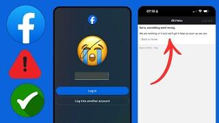 Perbaiki Maaf Ada yang Salah Silakan Coba Lagi Masalah Login Facebook  Perbaiki kesalahan masuk Fb