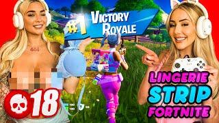 STRIP FORTNITE WITH MY BESTFRIEND *NO BLUR*  1 Kill = 1 Strip Ft. Beth Quinn