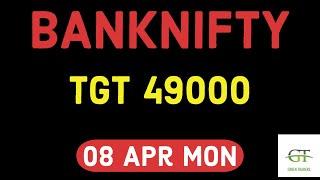 Nifty prediction 08 Apr monday I banknifty prediction 08 Apr Monday I nifty and BANKNIFTY prediction