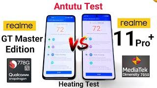 Realme 11 Pro+ vs GT Master Edition Antutu Test Heating Test 