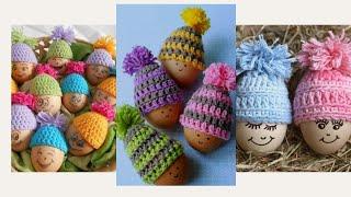 Knitting egg hats for Nowruz holiday