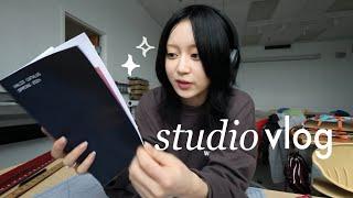 美大生の日常 productive studio vlog stuck in the  riso print room zine making design student