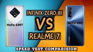 Realme 7 vs Infinix Zero 8i Speed Test Comparision  Antutu Score Geekbench Score