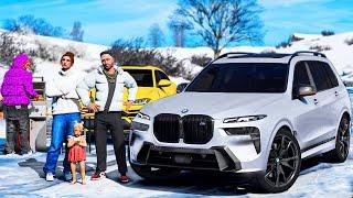 РЕАЛЬНАЯ ЖИЗНЬ В GTA 5 - ЗАСТРЯЛ В СУГРОБЕ НА НОВОМ BMW X7 M60 ПОПАЛ В СНЕЖНУЮ ЛОВУШКУ ВОТЕР