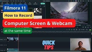 How to record computer screen and camera same time in Filmora 11  Screen and Webcam recording