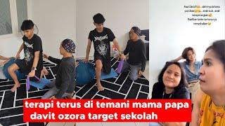 ayah mama davit ozora terus semangat menemani terapi target bersekolah