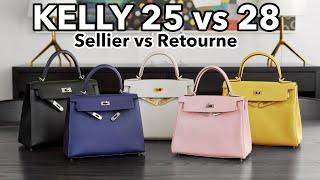 HERMES KELLY 25 VS 28  Sellier vs Retourne  In Depth Comparison & Review - Mel in Melbourne