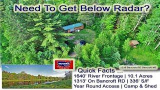 10 Acres Cabin On River In Maine Video  $59500 MOOERS REALTY