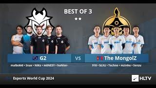 New G2s First Match G2 vs TheMongolz - Map2- Inferno - Esports World Cup 2024 - Highlights