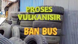 Proses vukanisir ban mobil dari awal sampai akhir di India.