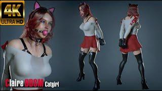 4K Claire BDSM Catgirl Escape Run Outfit Resident Evil 2 Remake MOD  Biohazard 2 Remake MOD . +18