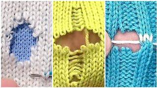 3 Great Ways to Repair Holes in Knitted Sweaters at Home Yourself Beginners Tutorial