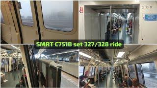 Before new chime SMRT C751B 327328 ride on the Tuas West Extension