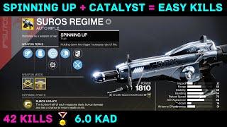 Suros Regime  Spinning Up Increased Rate of Fire The Catalyst 100% Recoil  42 Kills  6.0 KAD