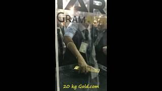 20 kg Gold Dubai Airport  20 kg gold bar in glass box challenge completed 