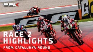 HIGHLIGHTS from a lively Race 2   2024 #CatalanWorldSBK 