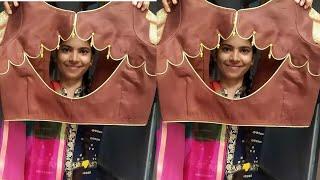 Boat Neck Blouse Design Cutting And Stitching.   Gauri Rawal blouse designs.