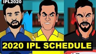 IPL 2020 schedule Spoof ft. kohli Dhoni & Rohit Sharma