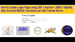 Login Page  JSP + Servlet + JDBC + MySQL Connect MySQL Connector jar with Server #login #javajdbc