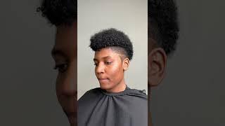 Undercut with Design Curly Hair #femalebarber #lgbt