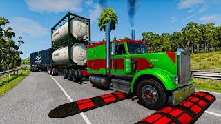 Trucks vs Speed Bumps - BeamNG.Drive