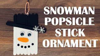 Snowman Christmas Tree Ornament With Popsicle Sticks  Christmas Crafts  Christmas Decoration DIY