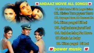 Andaaz Movie All Songs  Juckbox  Akshay Kumar Priyanka Chopra & Lara Dutta  Full Audio Songs 