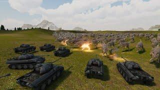 50 TANKS VS 1000 T-REX  Ultimate Epic Battle Simulator 2