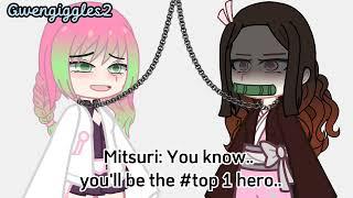 Two enter one Leaves  Nezuko and Mitsuri Gacha Trend  meme 