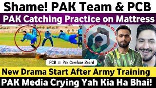 Shame Pak Players Catching Practice on Mattress Pak Media Angry  PCB = Pak Comedy Board 