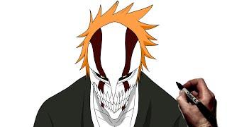 How To Draw Ichigo Holllow Mask  Step By Step  Bleach