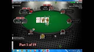 Winning of PokerStars online Holdem Bounty Tournament 22$ Part 1 of 19.