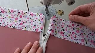 The method of installing an invisible zipper. a smart sewing technique for zippers.