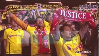 Liverpool & Borussia Dortmund fans singing Youll Never Walk Alone