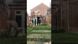 yoga and gymnastics in the garden