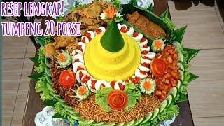 Resep lengkap tumpeng tampah 20 porsi Di bongkar semua dari awal sampai akhir