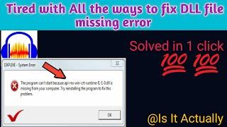 DLL file missing in audacity installation process how to fix error in audacity installation dll