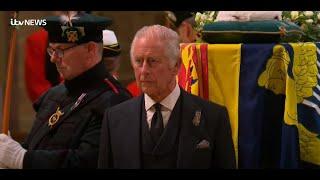 ITV News special coverage King Charles keeps vigil beside the Queens coffin at St Giles Cathedral
