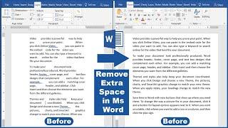 How to Remove Extra Spaces in Ms Word Just 1 Click  Ms Word Space Remove Between Words