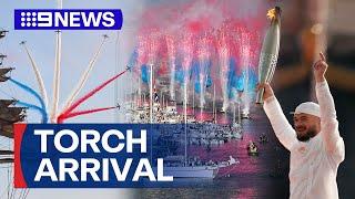 Olympic torch arrives in Marseilles to spectacular ceremony  9 News Australia