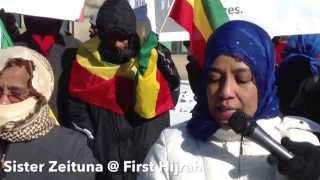 Sister Zeitunahs Speech on Jan. 24 2014 In front of  Ethiopian Embassy in Washington DC.