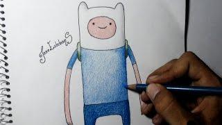 Como Dibujar a Finn El Humano  Hora De Aventura  Paso a Paso - Tutorial  Esteban Atrs