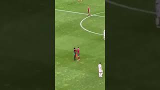 #euro2024qualifiers A fan invades the pitch to lift Ronaldo during Portugal vs Bosnia match